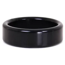 Kiotos Cockring en aluminium Circle 15mm Noir